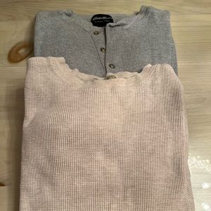 2 Men’s Waffle Shirts